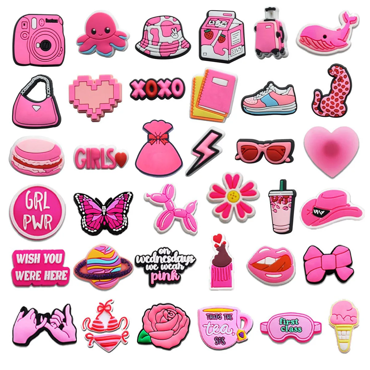 PVC shoe Charms Garden Shoe Decoration Bear Dog Bag Buckle for bag pins clog Accessories Wristband Women girl Gifts