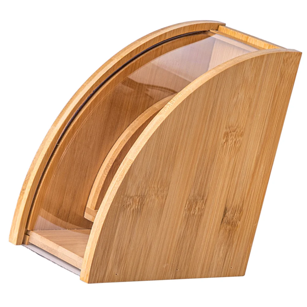 

Coffee Paper Storage Box Filter Holder for Bar Tabletop Stand Rack Container Wood Filtering