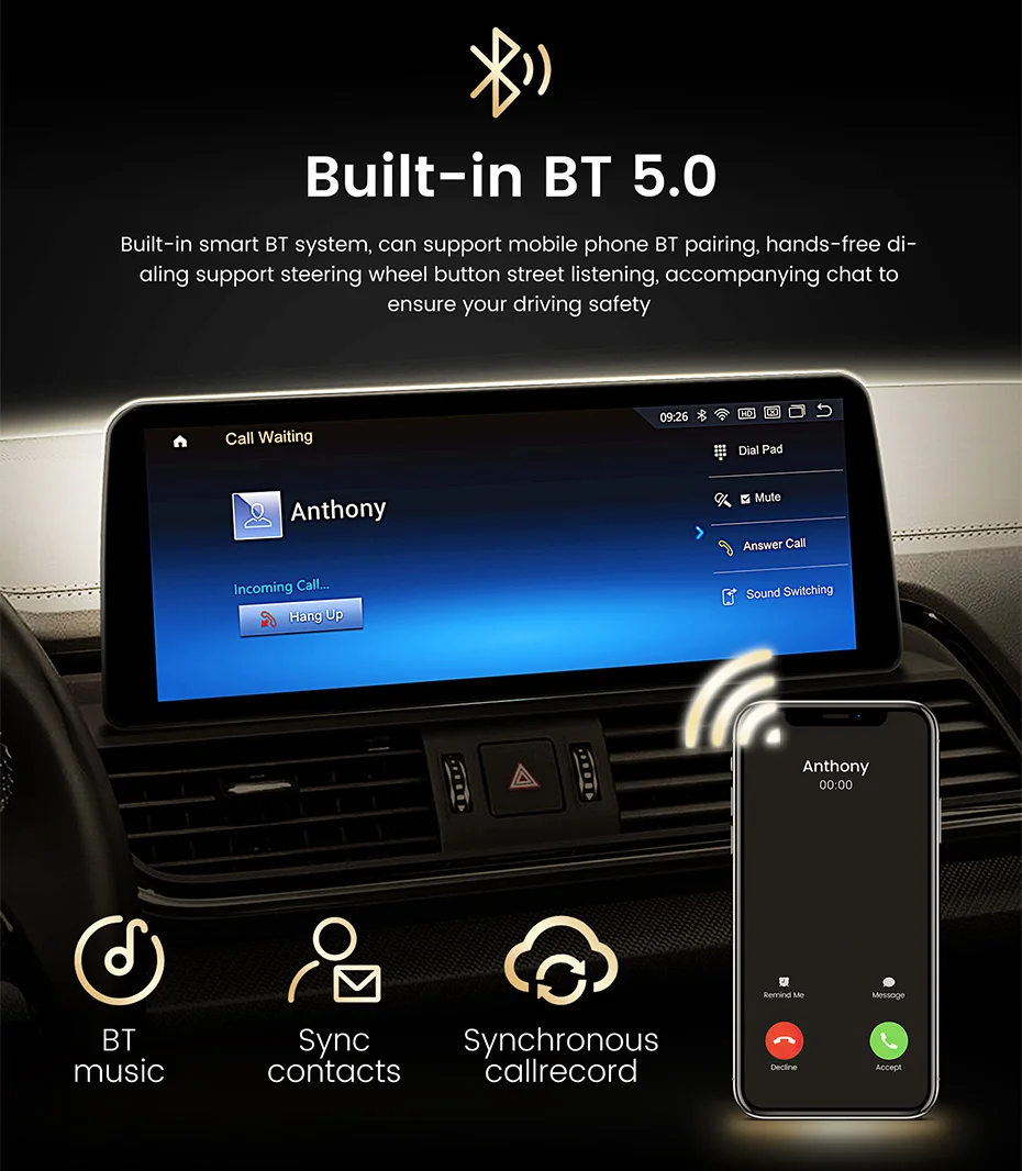 Support Carplay 4g Sim Android 12 pour Bmw 5 Series E60 E61 E63 E64 E90 E91  E92 Ccc Cic Idrive Autoradio GPS Navigation 8 Core