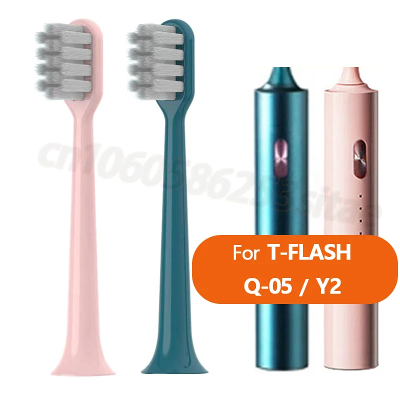 

T-FLASH Q-05/Y2 Electric Toothbrush Head Adult Universal Replacement Brush Head Vacuum Packing With Cover TFLASH Replace nozzles