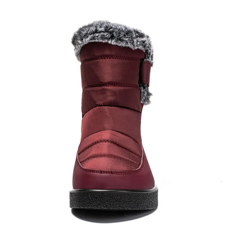 Frauen Stiefel 2025, Neue Wasserdichte Pelz Stiefel Für Winter Schuhe Frau Elegante Mit Hohen Absätzen Schnee Stiefel Schwarz Gummi Botas Mujer Footwear – Detail 3