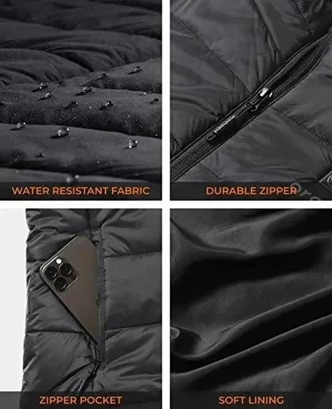 2025 Updated Version Two-touch 15Heat Zones LED Controller Heated Vest For Men & Women With Battery Pack heated jacket
