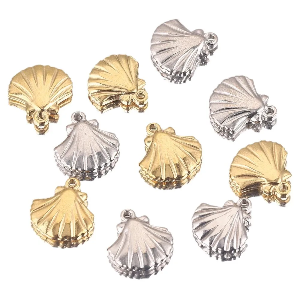 Stainless Steel Small Shell Pendant Anti-allergy DIY Handmade Pendant Accessory 6