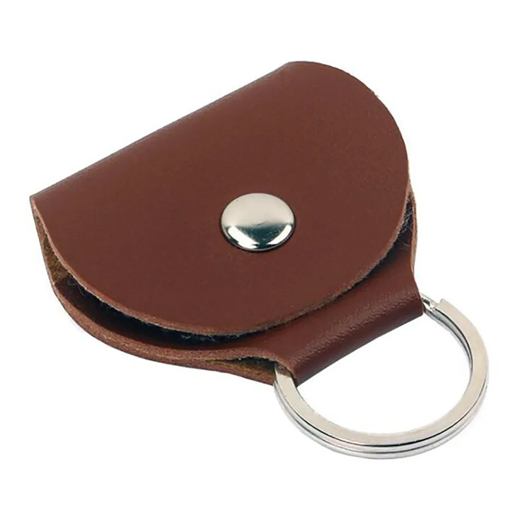 Description Picture 6 of itemGuitar Pick Holder Plectrum Bag Case 6 Pack Leather Keychain Plectrum Cases Mediator Bank Cow Leather 1-3 Pcs Guitar Picks