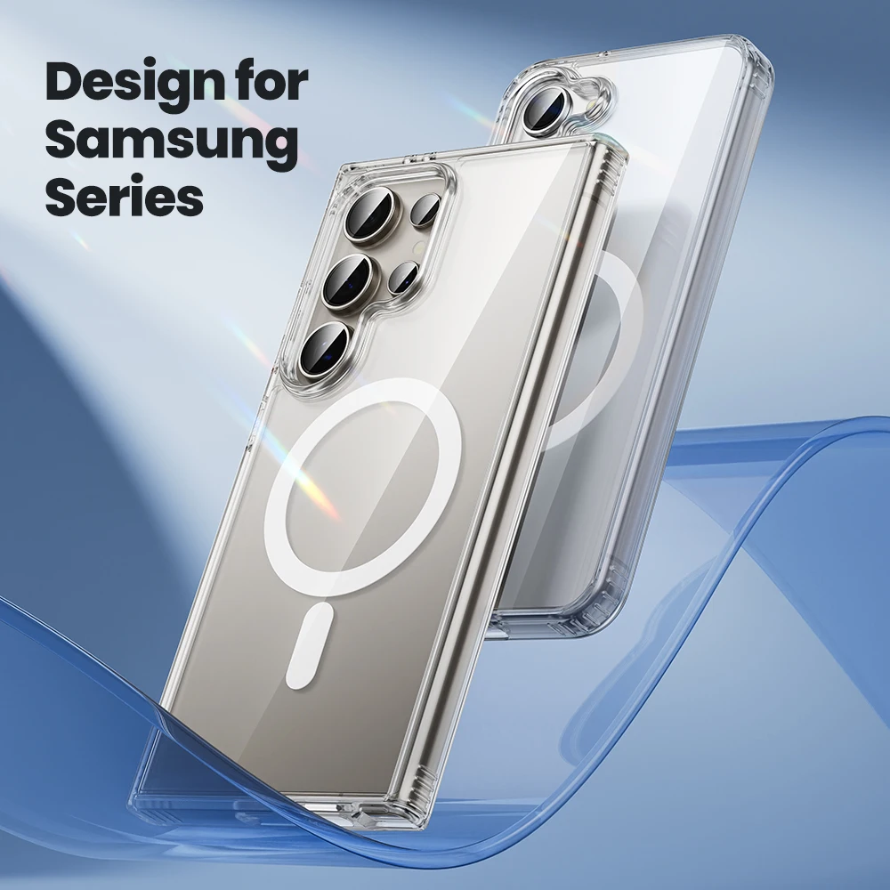 Toocki Magnetic Transparent TPU Phone Case - Soft Border Protective Cover