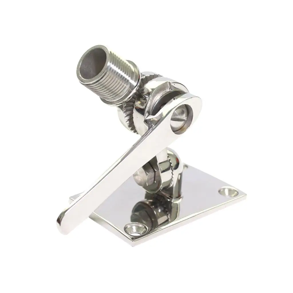 Marine VHF Antenna Adjustable Base Mount Stainless Steel For Boats