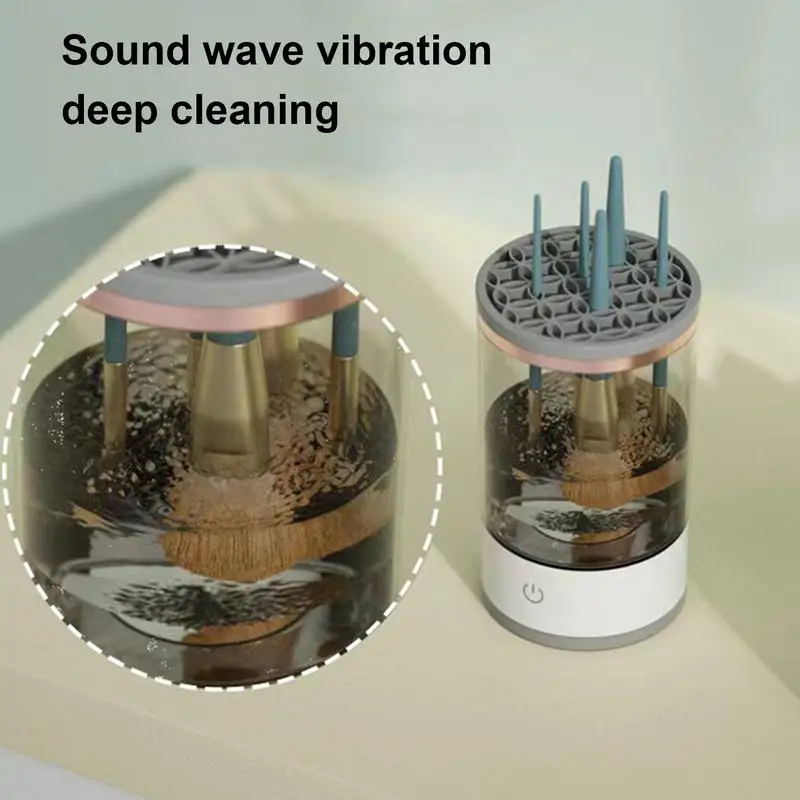 

Automatic Electric Makeup Brush Cleaner Rechargeable Lazy Cleaning Brush Washer Quick Dry Tool Makeup Brush Cleaner Machine