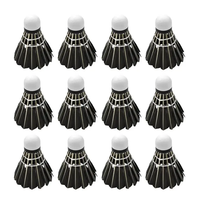 

Badminton Ball 12PCS Badminton Shuttlecocks Trainer Ball Hitting Practice Feather Shuttlecock Durable Authentic Training Ball