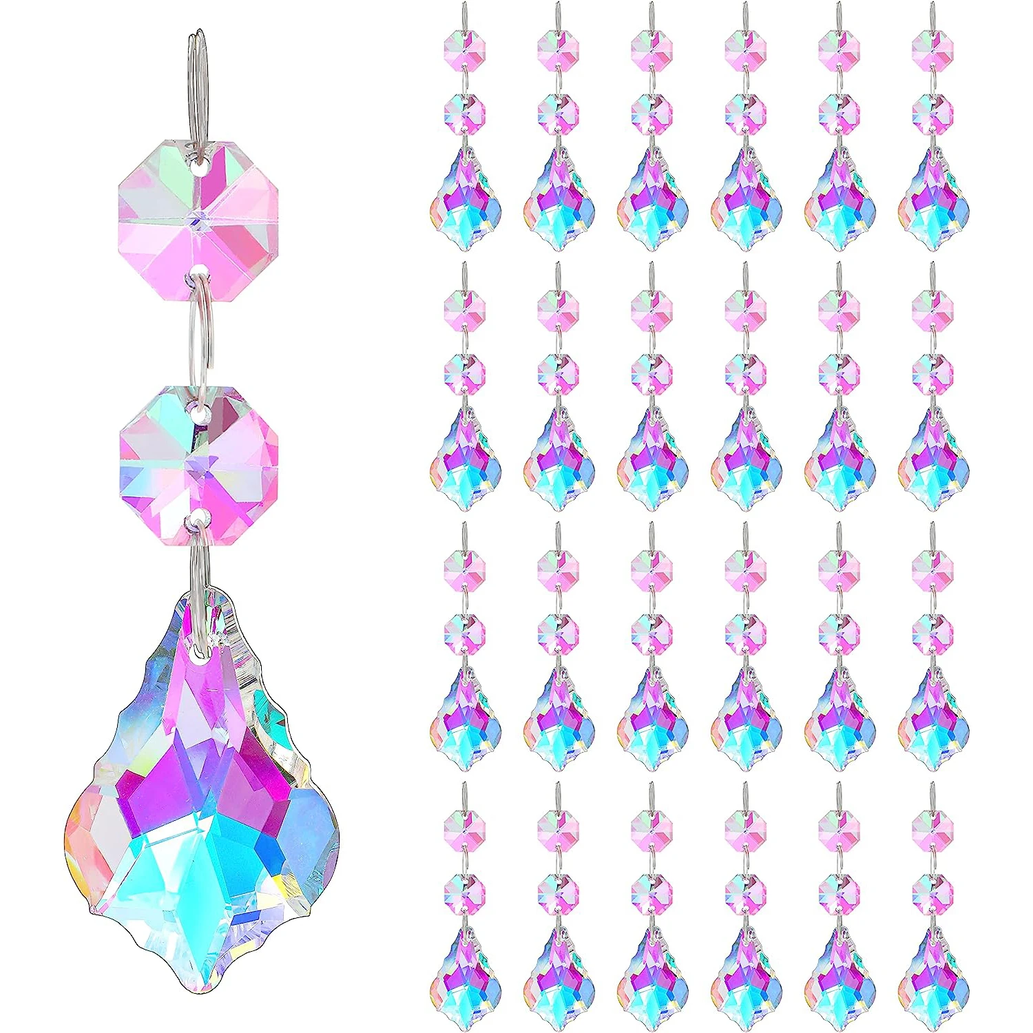 Crystals Wind Chime Prism Sun Catchers Handmade Jewellery Garden Hanging Pendant Rainbow Suncatcher Ornament Garden Decor 5