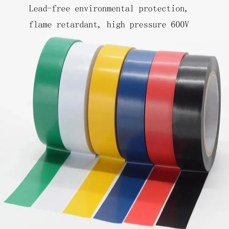 1 Pz 6 Colori 16Mm * 10Y(9.2M) Isolamento Impermeabile Nastro Elettrico Ignifugo Elettrico Nastro In Pvc Riparazione Strumenti Di Incollaggio