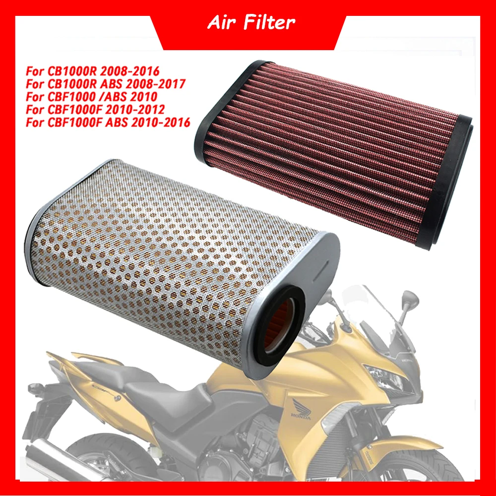 Air Filter Motorcycle Air Filter Air Filter Cleaner Motorcycle Engine Air Filter Cleaner CB1000R Air Intake Filter Element For Honda CB1000R 2008-CBF1000 CBF1000F 2010-2012