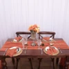 Rust Rustic Gauze Table Runners Terracotta Cotton Dining table  Retro Burr Texture Vintage Home Christmas Wedding Decoration 3