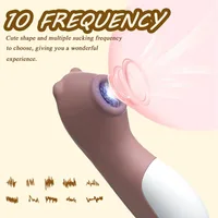 Saugvibrator, weibliche Klitoris-Stimulation, Vibratoren mit 10-Frequenz-Sexspielzeug, leistungsstarker, leiser Nippelstimulator für Erwachsene 2
