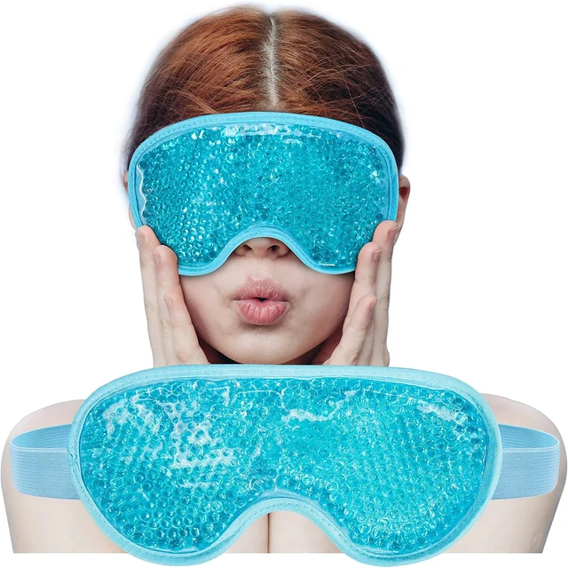 PVC Eye Mask Cooling Eye Mask Hot Cold Compress Gel Beads Eye Mask for Puffy Eyes Dark Circles Reduce Eyes Dry Sleep Eyes Mask 1