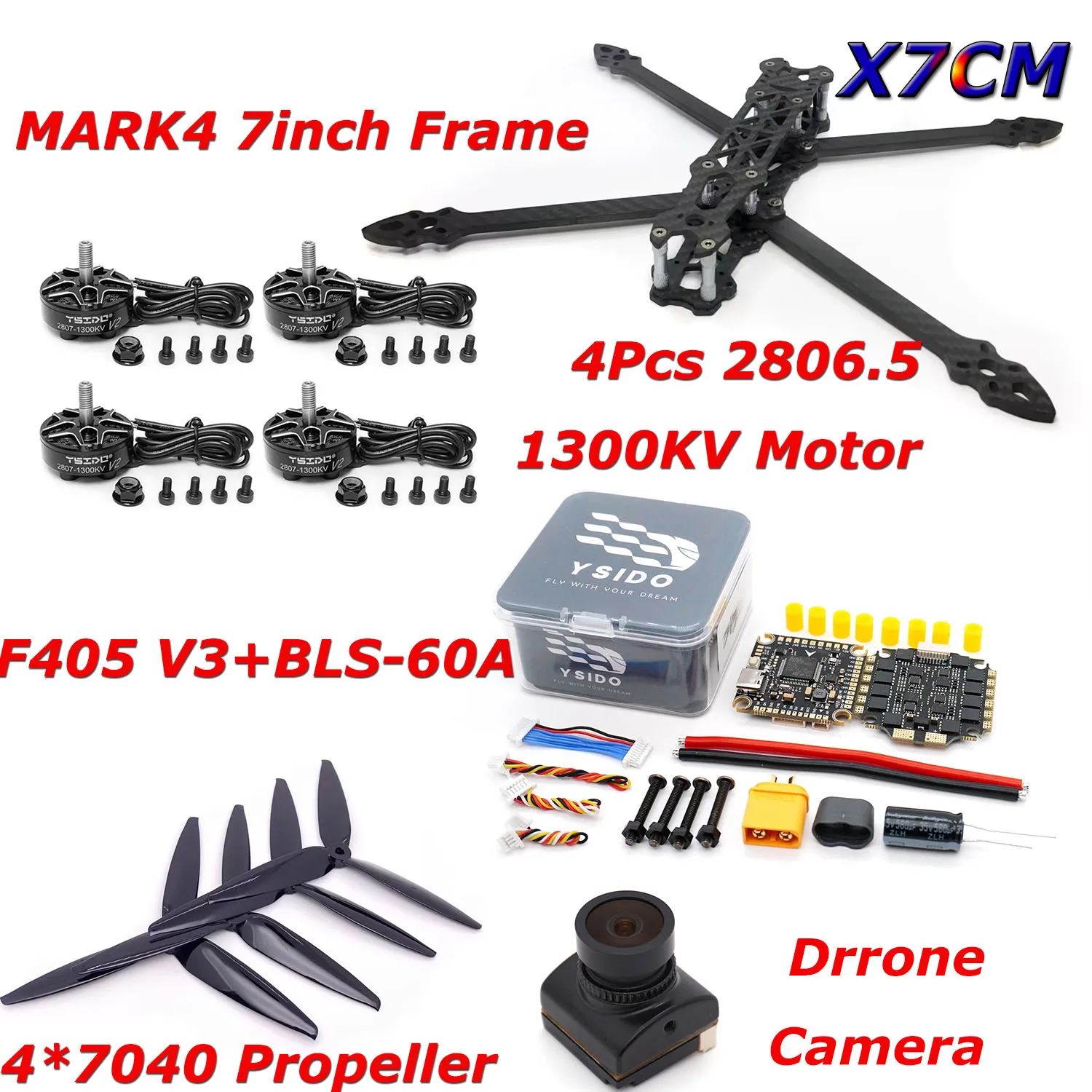 รูปสินค้า โดรน RC 7 นิ้ว บิน FPV พร้อมชุดควบคุม