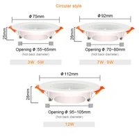10Pcs LED Downlights 7W 9W Spot Lights 5W 12W 3W AC220V 110V COB Chip Recessed Ceiling Lamps For Home Illumination - Image 2