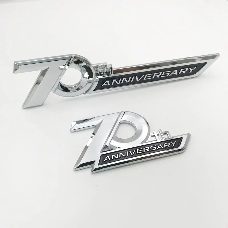 3D Trunk Badge Sticker Side Fender Emblem Accessori Per Auto Per Toyota Land Cruiser 70Th Anniversary Lc300 Lc200 Fj200 2016-2022