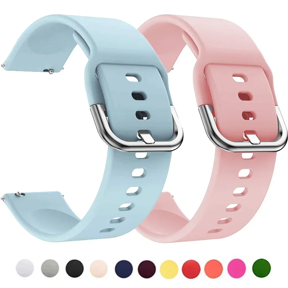 Sport Silicone Strap for Smart Watches - 20/22mm Wristband Bracelet