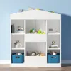 Kids Toy Storage Organizer, 12 Cubby Castle Bookcase and Bookshelf, Nursery Childrens Toddlers Dollhouse Kid Bookshelf 5