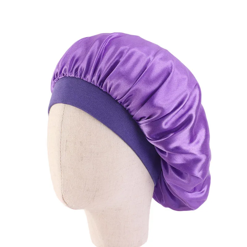2 Pcs Kids Satin Bonnet Adjustable Sleeping Cap Silk Soft Night Hair Bonnet for Toddler Child Baby 
