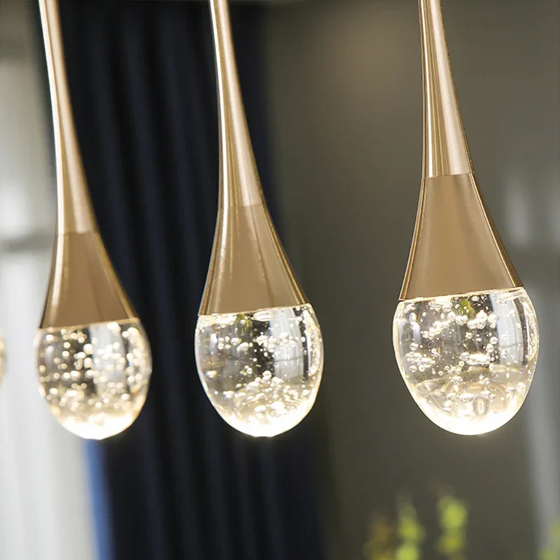 Modern Bubble Crystal Chandelier Hanging Lamp Pendant Lights for Dining Room Bedroom Bar Cafe Pendant Led Lamp Home Decoration - Image 4