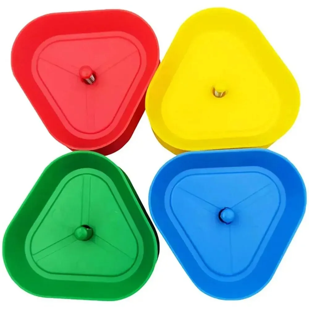 Triangle Shaped Playing Card Holder Poker Seat Board Game Cards Stand for Children Seniors 4pcs/set