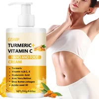 Crème pour les mains et les pieds au curcuma et à la vitamine C GSWP, procure une hydratation profonde sans sensation grasse pour les mains. 250g/500g 1