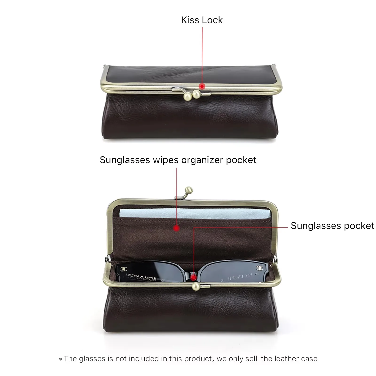 Artisan Crafted Genuine Leather Eyewear Case – Premium Handmade Glasses and Sunglasses Protector Pouch