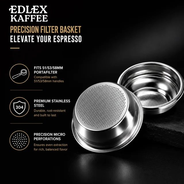 51/53/58MM Coffee Filter Basket Replacement Stainless Steel For Delonghi E61 Bottomless Portafilter Barista Espresso Accessories 1