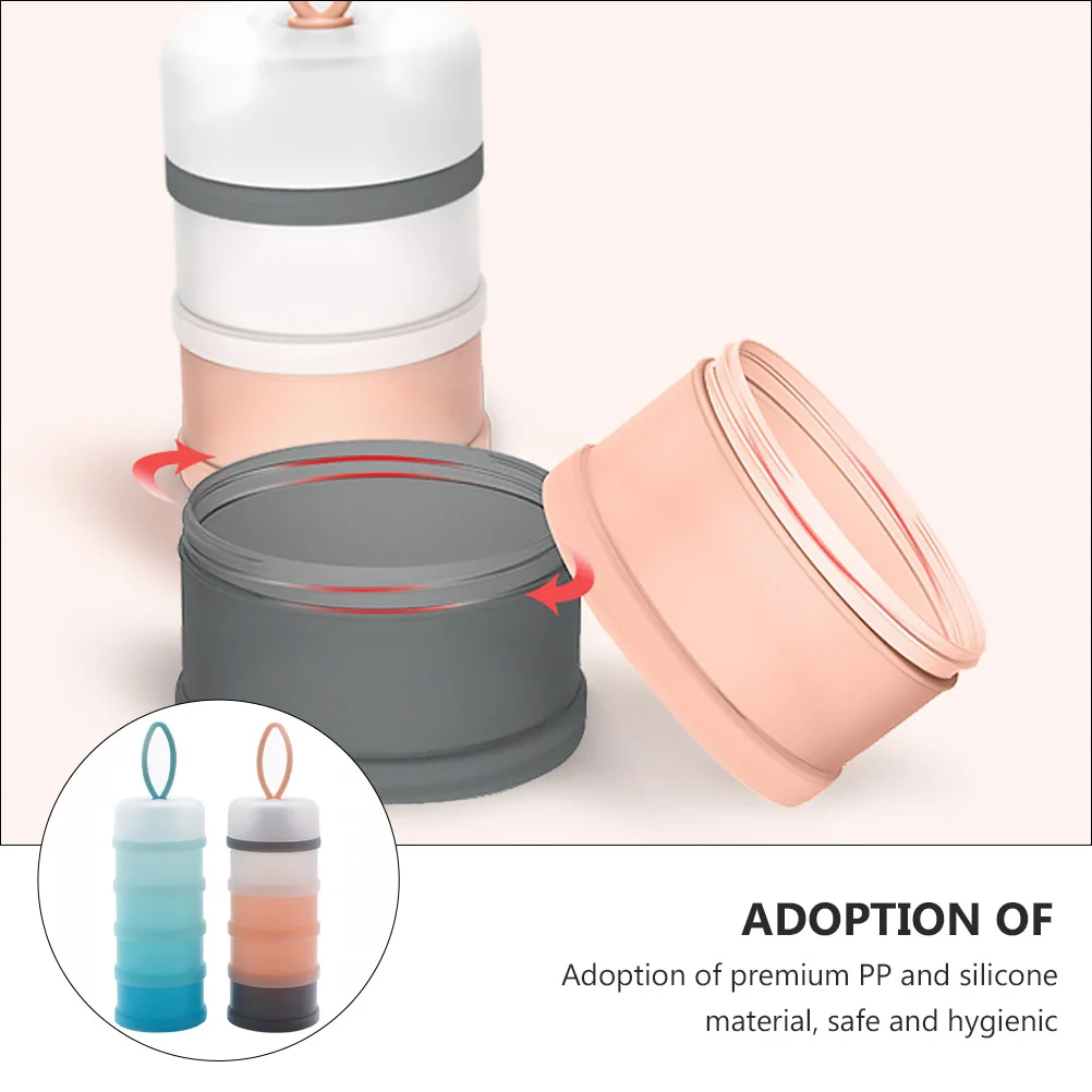 2 Pcs Milk Powder Packing Box Independent Holder Container Baby Formula Dispenser Detachable Food Pp Travel Storage Case
