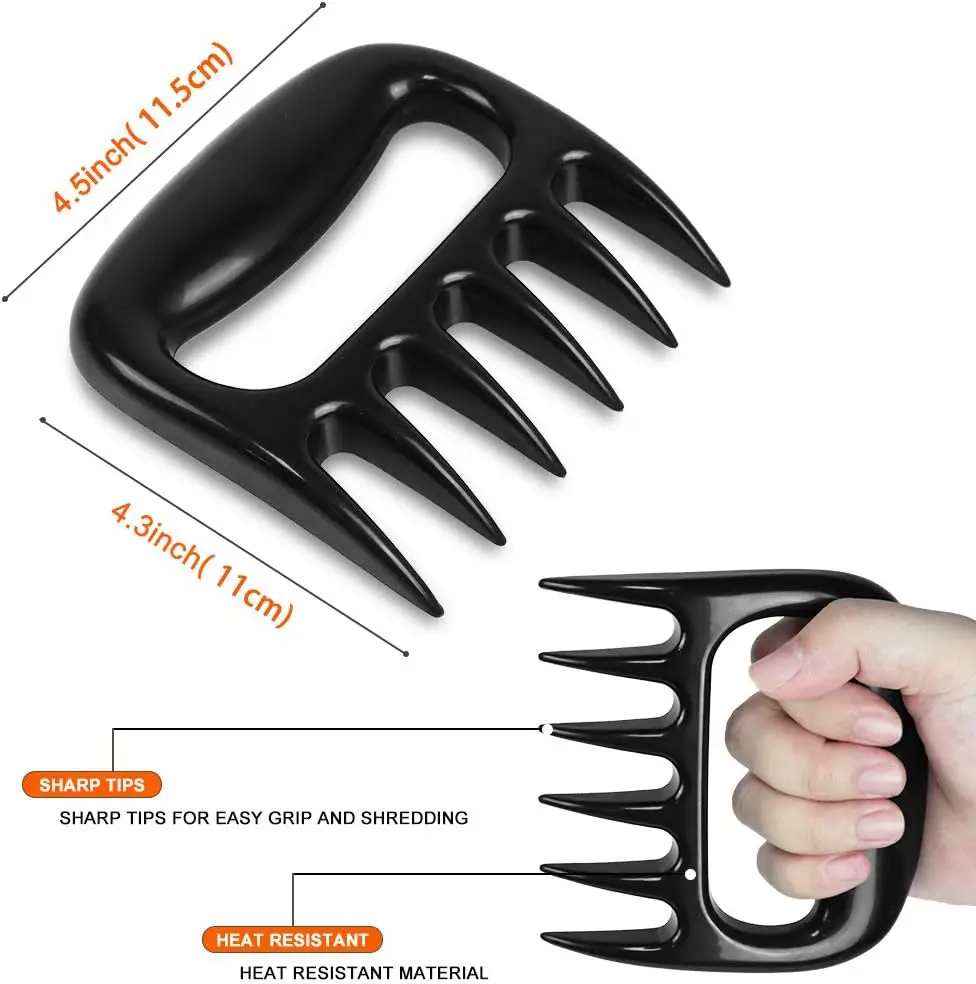Meat Claws for Pulled Pork Smoking Meat Shredder Bear Caws Grilling Accessories Gifts for Men(2pcs)