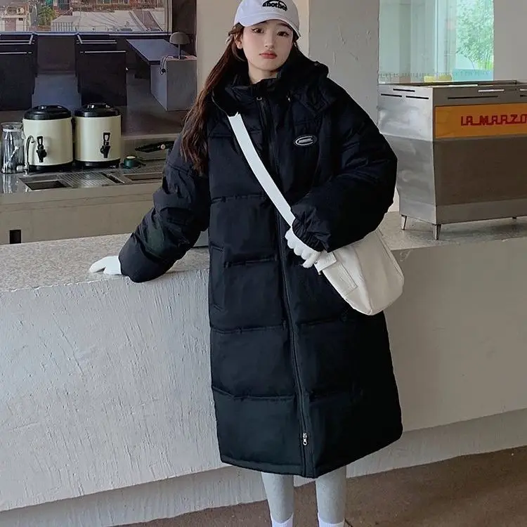 

Новинка 2024, женская Свободная куртка с хлопковой подкладкой, уличная одежда, пальто, зимние теплые утепленные парки, мягкая верхняя одежда с капюшоном T113