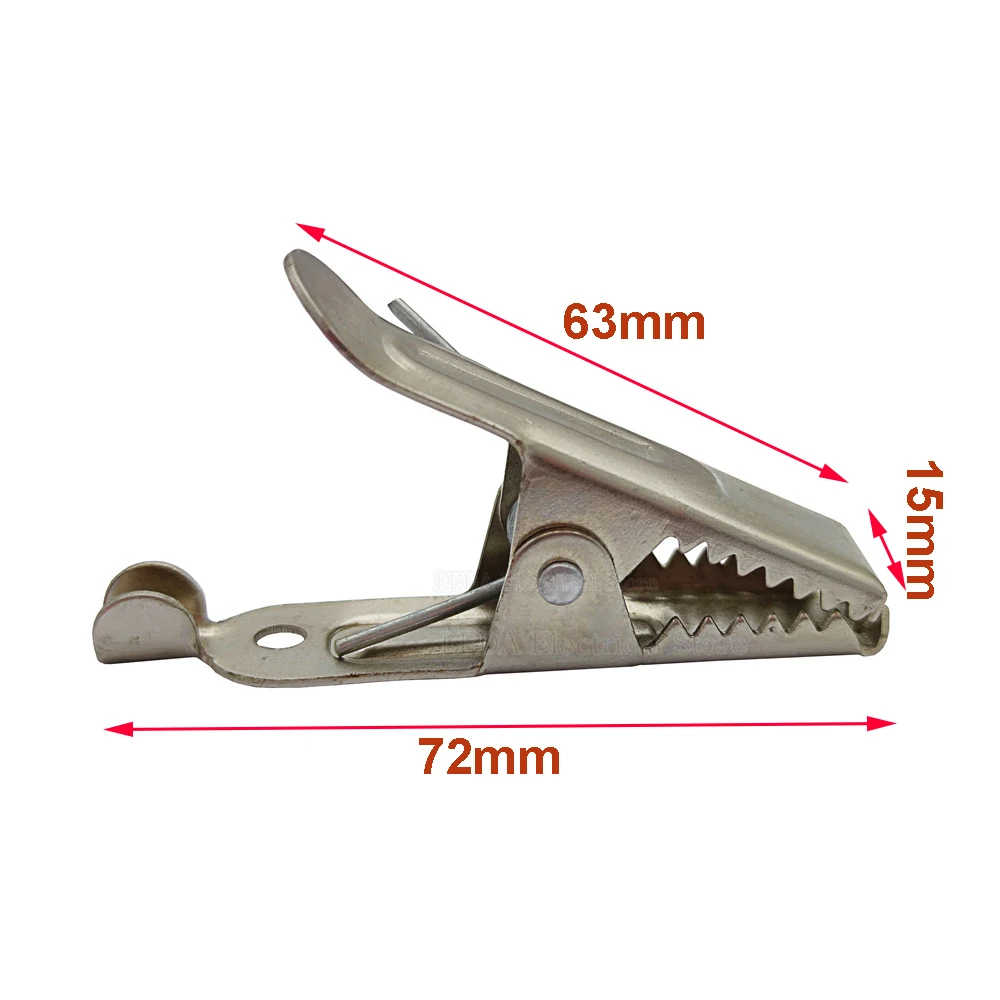 2PCS 50A Thumb Crocodile Clips Electrical Test Leads Alligator Double-Ended Jumper Wire Connector Plug