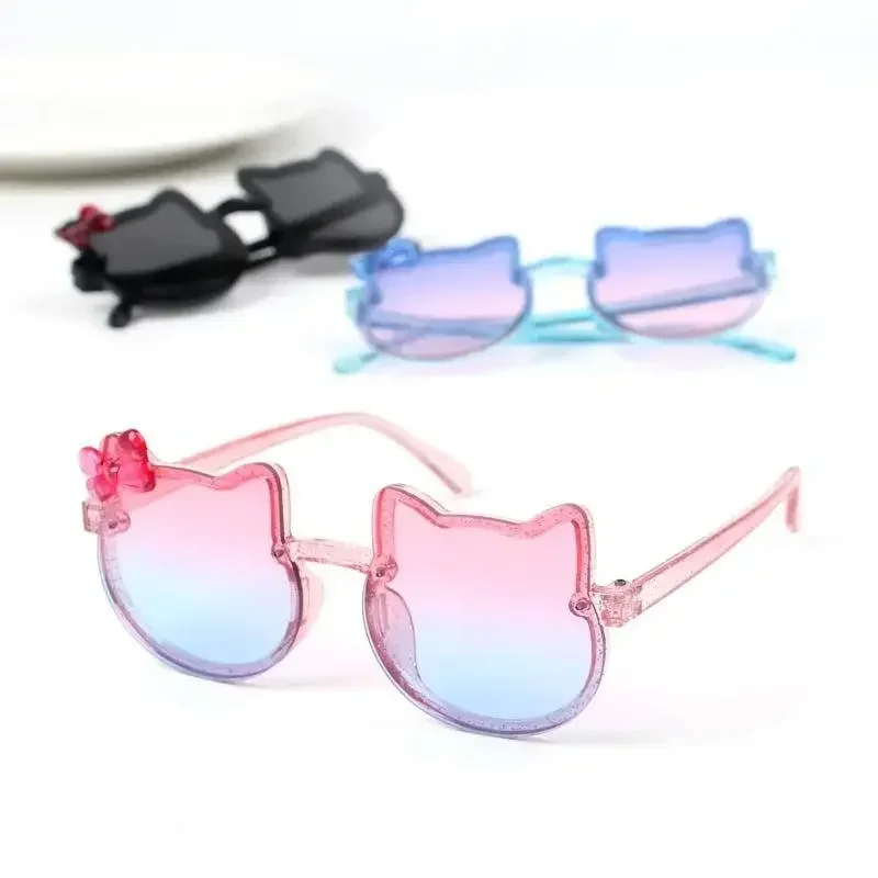 1 Pcs Summer Children Cute Sunglasses Acrylic Bow Outdoor UV Protection Sun Glasses Baby Girls Classic Kids Boy UV400 Eyewear