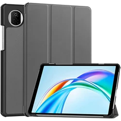 Premium Leather Tri - Fold Tablet Cover - Sleek Hard Shell Design for Honor Pad X7 2025 (Gray)