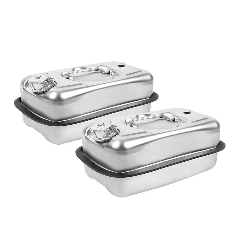 

304 Stainless Steel 5L10L 20L Horizontal Gasoline Diesel Tank Container Built-in Oil Pipe Car Motorcycle Truck Fuel Tank Barrel