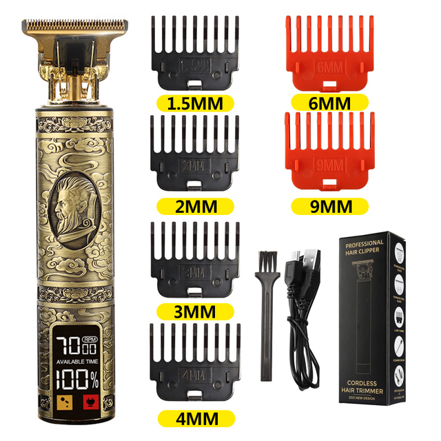 USB Electric Hair Cutting Professional Beard Trimmer Machine Rechargeable New Hair Clipper Man Shaver Trimmer For Men Barber