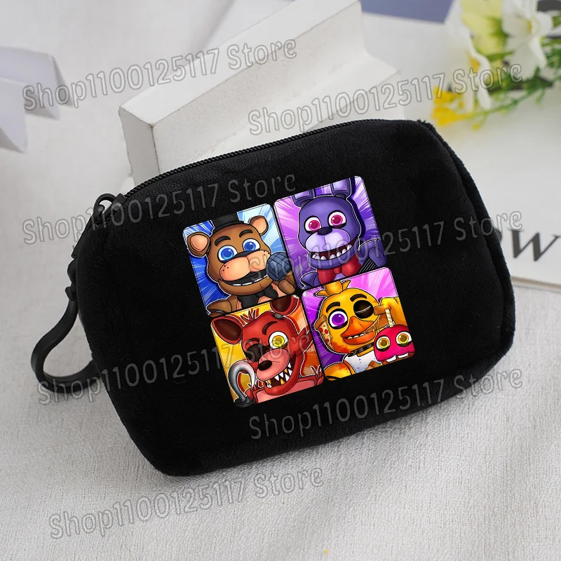 Cute Coin Purse with Key Ring - Soft Zipper Square Wallet and Card Holder with Hanging Accessories