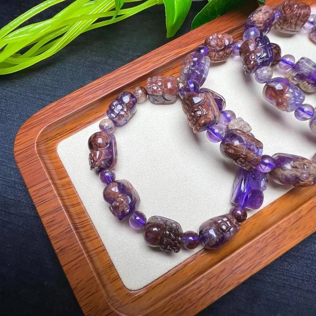 10mm Amethyst Phantom Quartz bracelet, Everything Else on Carousell