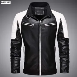 2023 New Leather Jacket Bomber Motorcycle Jacket Men Black Biker PU Baseball Jacket Plus Size 7XL Fashion Causal Jaqueta Male