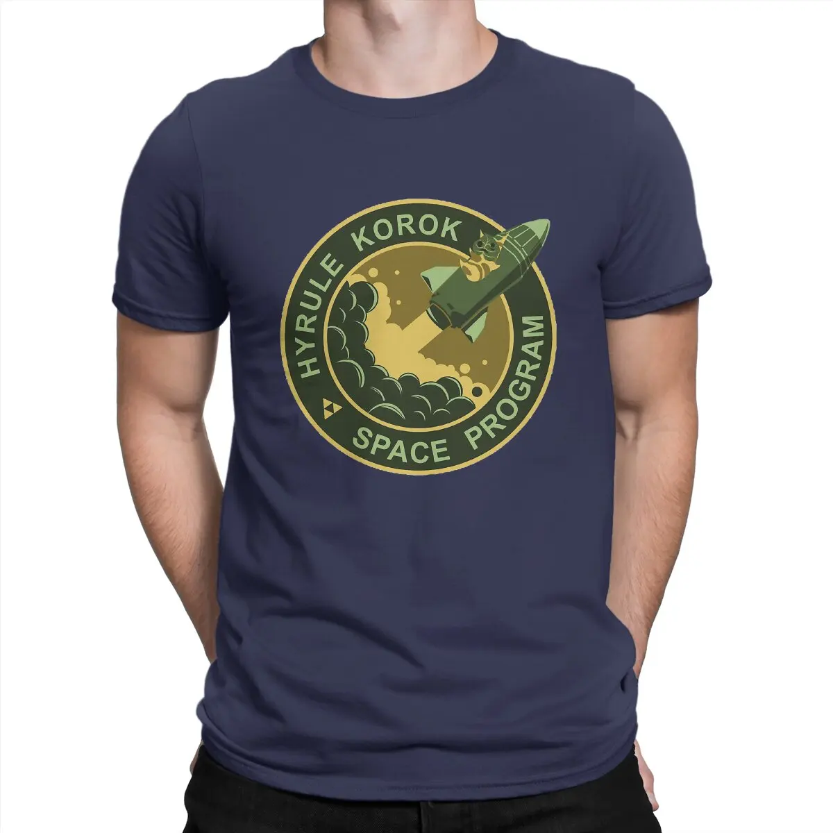 thumbnail image 1 of Camiseta de ocio del programa espacial Korok para hombre, de algodón, cuello redondo, de manga corta, con estampado de Z-Zelda., 1 of 7