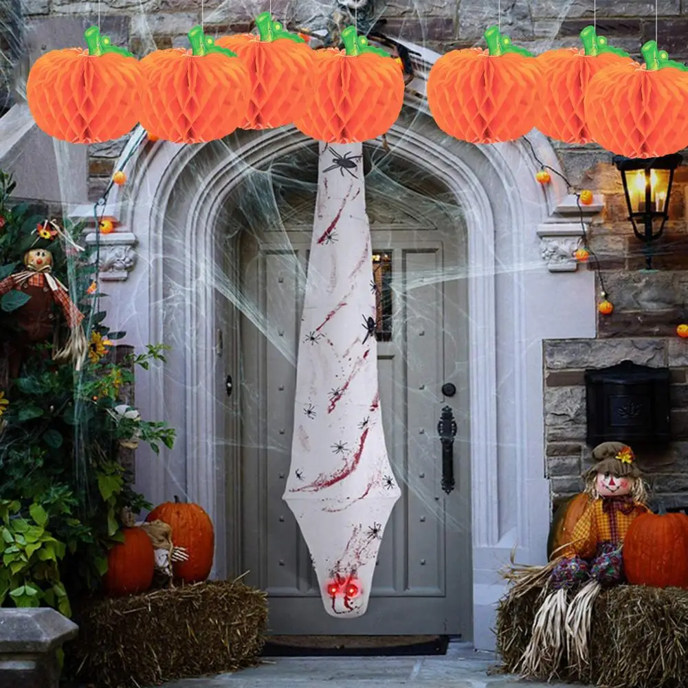 

Pumpkin Pendant Festive Halloween Decorations Pumpkin Honeycomb Balls for Home Party Haunted House Supplies Fine Workmanship