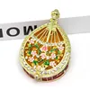 Enameled and Bejeweled Pipa Flower Qin Jewelry Box Hand Painted Trinket Boxes Home Table Decor Girl Gift ﻿ 6
