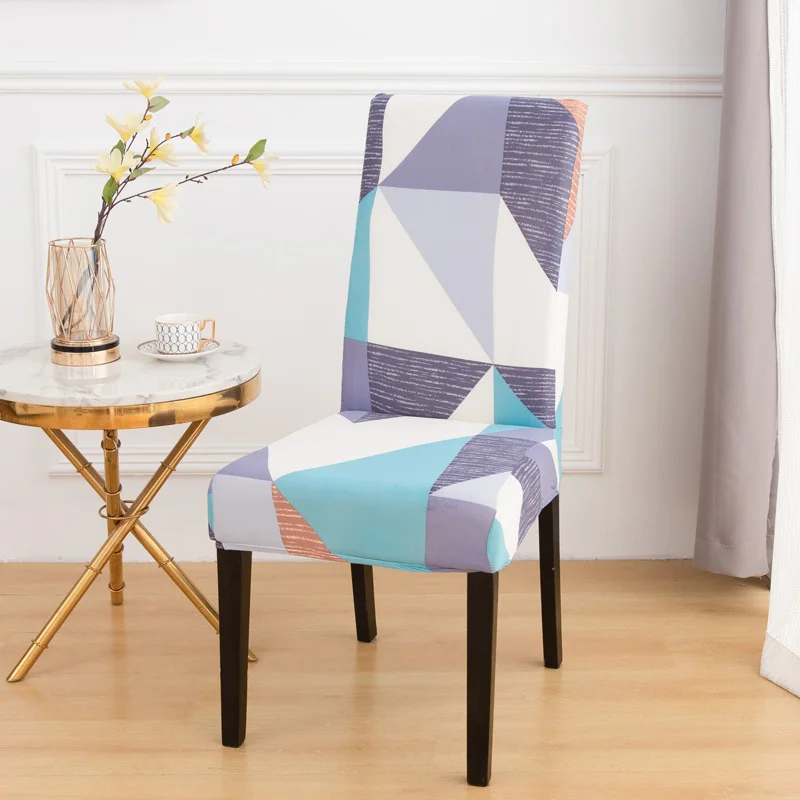 Geometric Dining Chair Slipcover Universal Elastic Fit