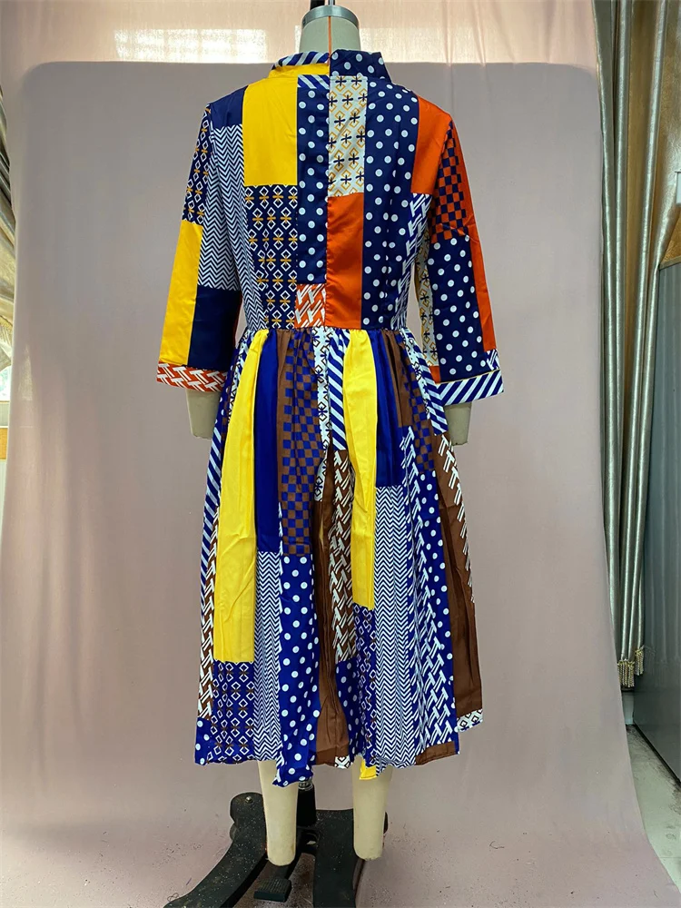 Wmstar Women Dress Summer Commute Elegant Bandage Female Clothing A-Line Tie Bow Neck Street Fashion Designer Slim Midi Dresses