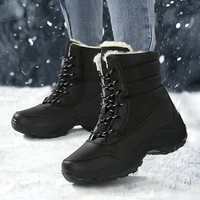 Snow Boots for Women Platform Shoes Boots Plush Keep Warm Women's Thigh High Boots Winter Ankle Boots Comfortable Walking Shoes 1