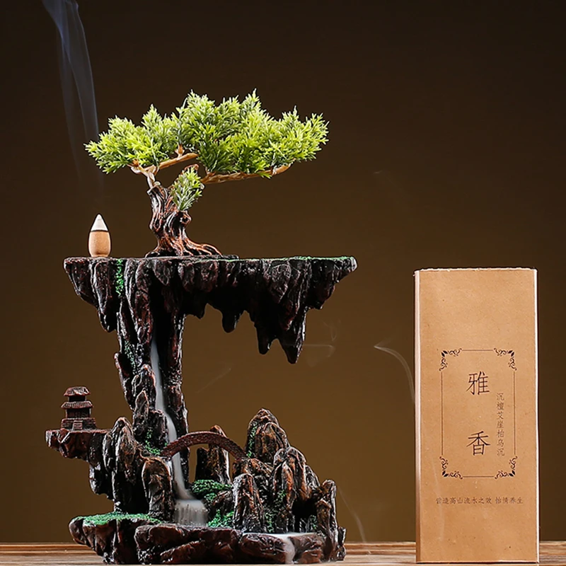 

Scented Resin Backflow Incense Burner Smoke Sandlewood Antique Incense Burner Living Roome Ncensoir Arabic Incense Sticks