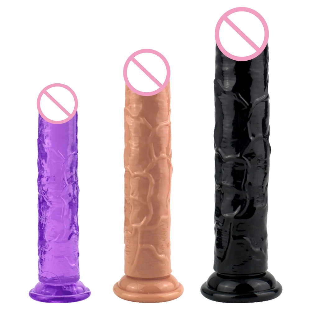 Sex Toys XS/S/M/L/XL/XXL Translucent Soft Jelly Big Dildo Realistic Fake Dick Penis Butt Plug for Woman Men Vagina Anal Massage