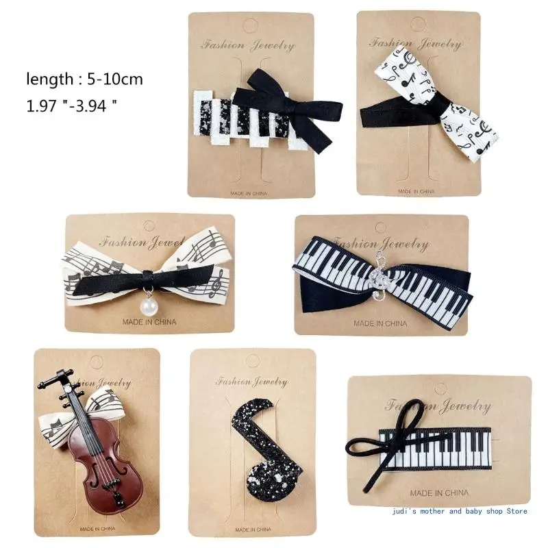 67JC Headwear Hair Violin Musical Note Headdress for Daily Wearing Parties 6