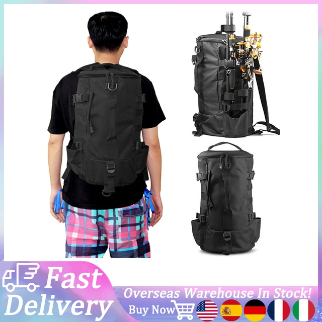 Multi-functional Large Capacity Fishing Backpack Outdoor Travel Camping  Fishing Rod Reel Tackle Bag Shoulder Bag Luggage Bag - AliExpress